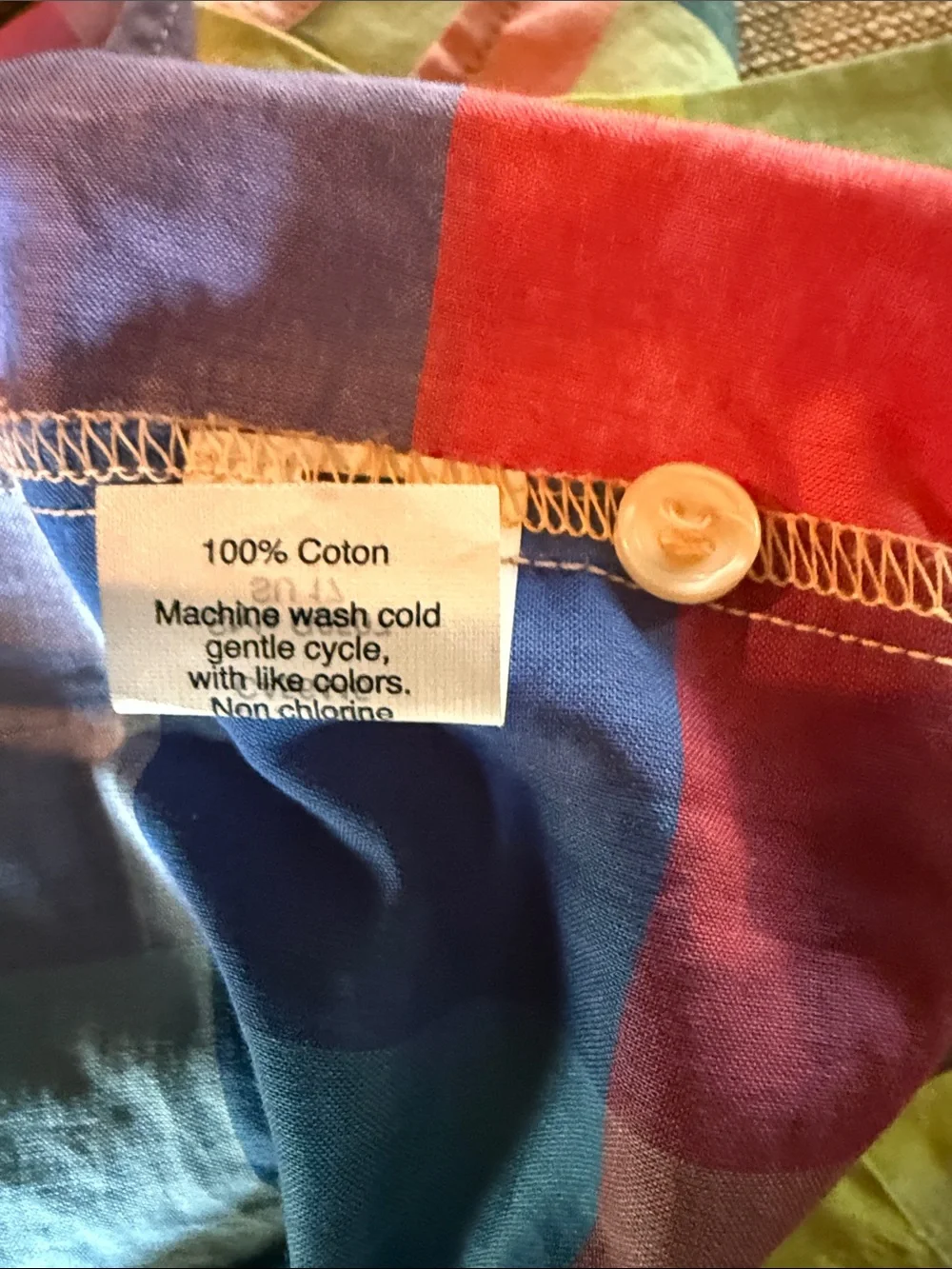 J. Crew 100% Rainbow Gingham Tank Top size 4 - Picture 4 of 4